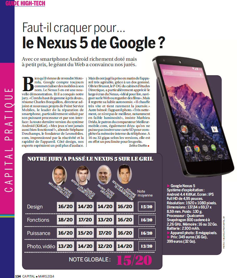 Faut-il craquer pour… le Nexus 5 de Google ?